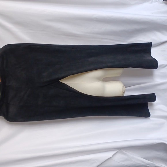 TRUTH By REPUBLIC BELL BOTTOM FAUX SUEDE BLACK SIDE ZIP WAIST SZ 8 - Picture 4 of 8